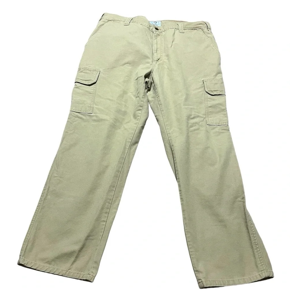 Cat 2 12 Cal Tyndale FR Cargo Work Pants Khaki Flame Resistant K215T Size 40x30